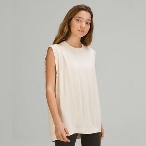 Lululemon Modal Pleated Shoulder Tank Top
White Opal ~ size 10